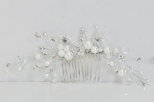 Pétales Et Perles De Cristal Headpiece