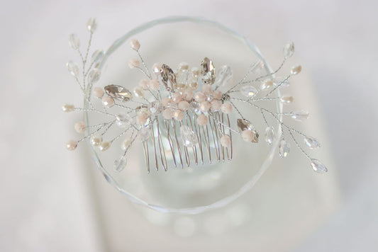 Perle Rose Headpiece