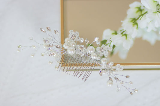 Pétales Et Perles De Cristal Headpiece